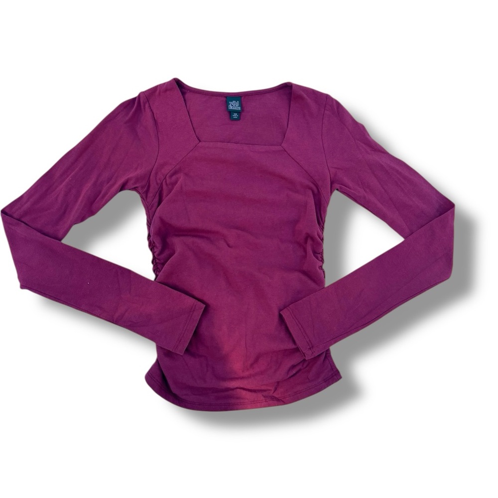 Wild Fable Ruched Side Long Sleeve Top XXS